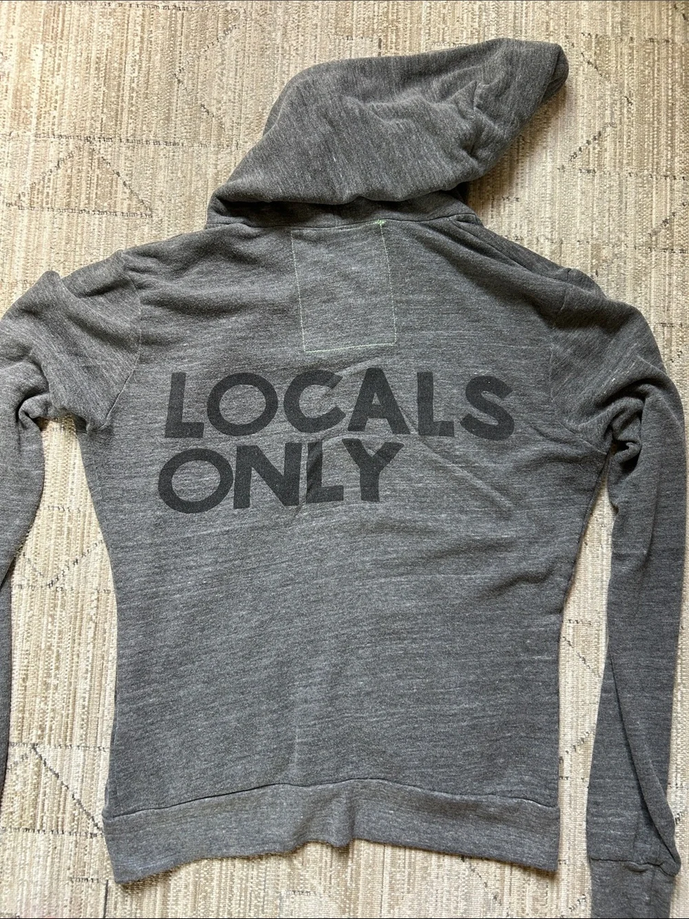 Aviator Nation Gray Locals Only Zip Up Hoodie XS - Picture 7 of 8